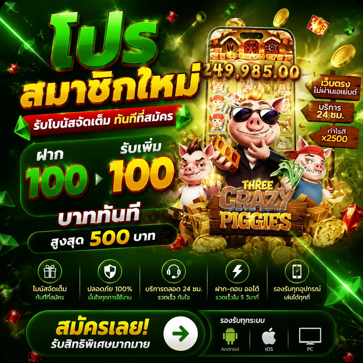 ทดลองเล่นสล็อต PG Slot ฟรีบน LINE X